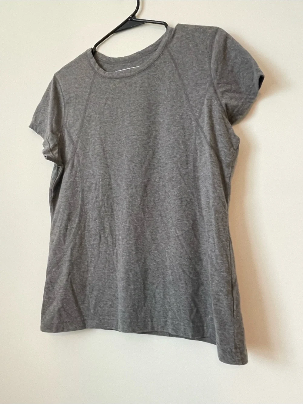 Women's Tek Gear Gray Short Sleeve T-Shirt Size Large Soft Workout